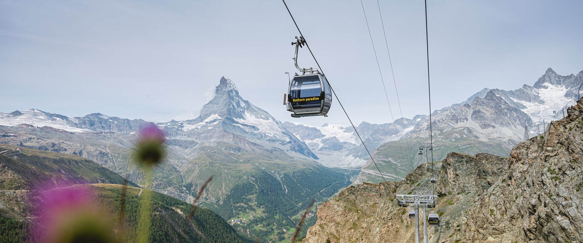 Sunnegga-Blauherd Kombibahn | © Christian Pfammatter Die Kombibahn verkehrt zwischen Sunnegga und Blauherd und im Hintergrund ist das Matterhorn zu sehen. | © Christian Pfammatter